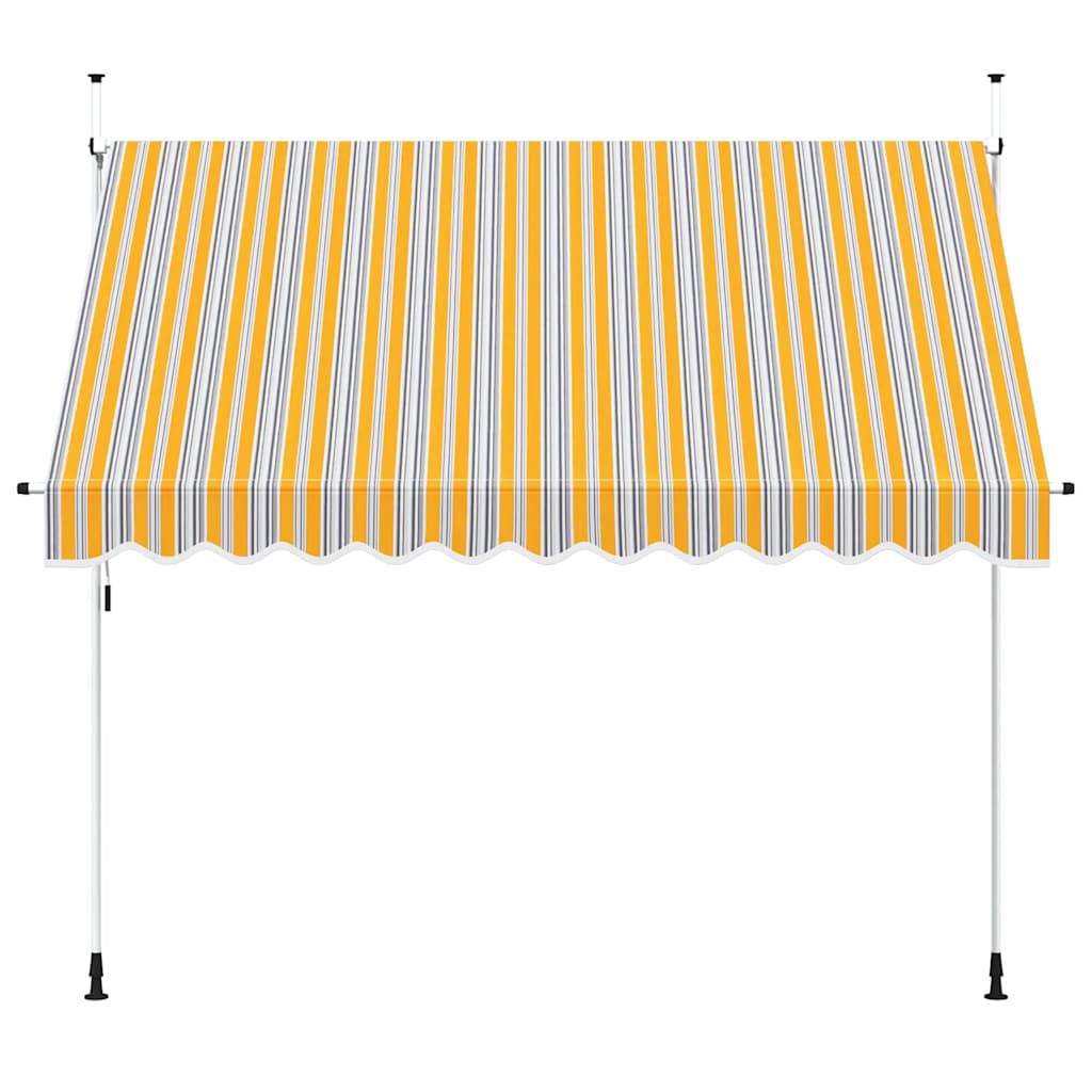 Tenda na ručno uvlačenje 300 cm žuto-plava prugasta