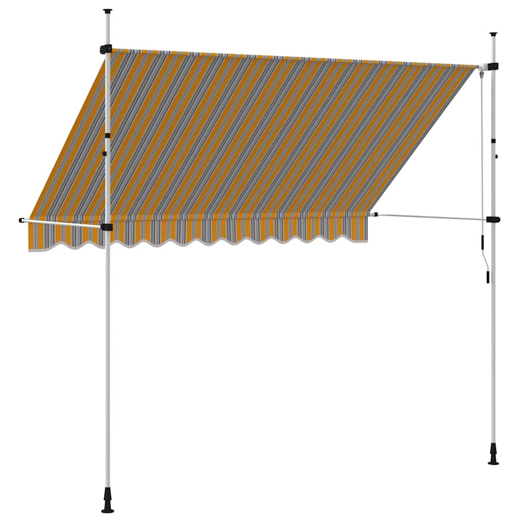 Tenda na ručno uvlačenje 300 cm žuto-plava prugasta