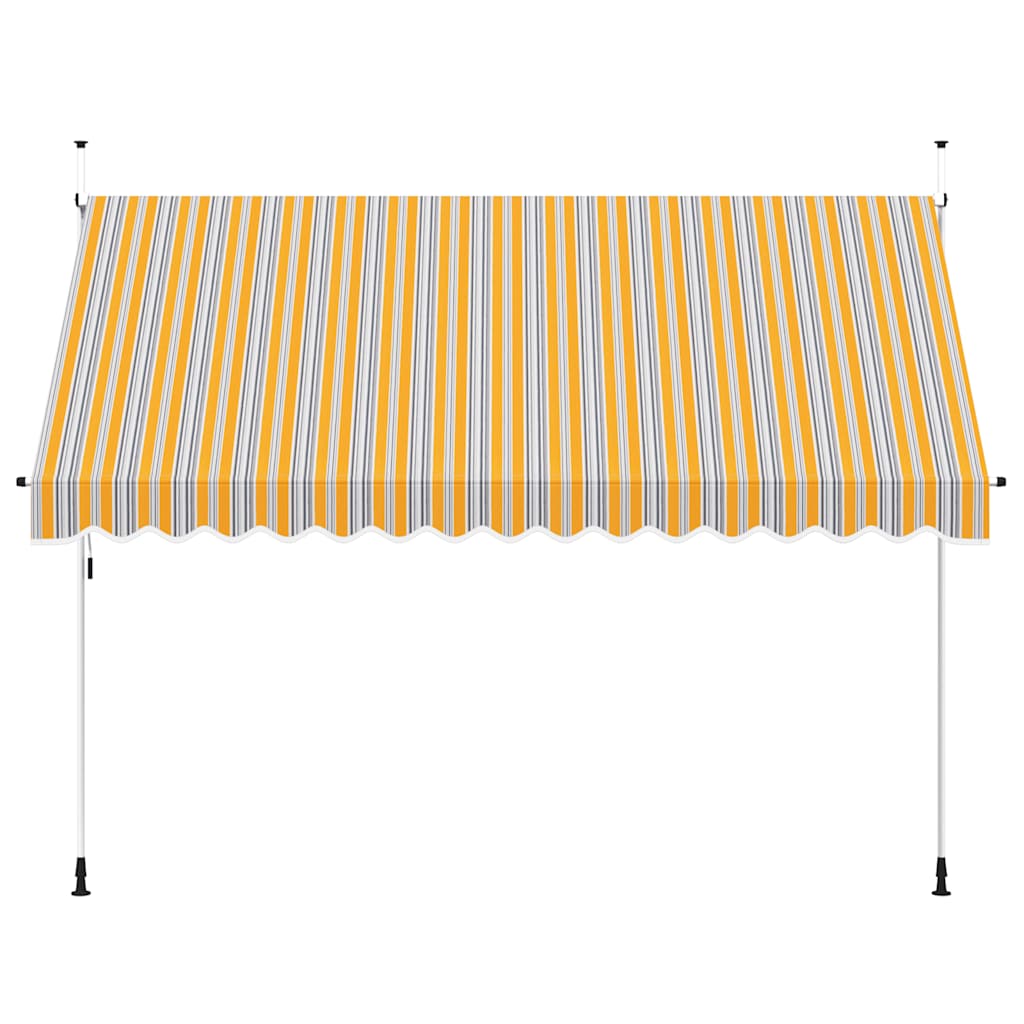 Tenda na ručno uvlačenje 350 cm žuto-plava prugasta