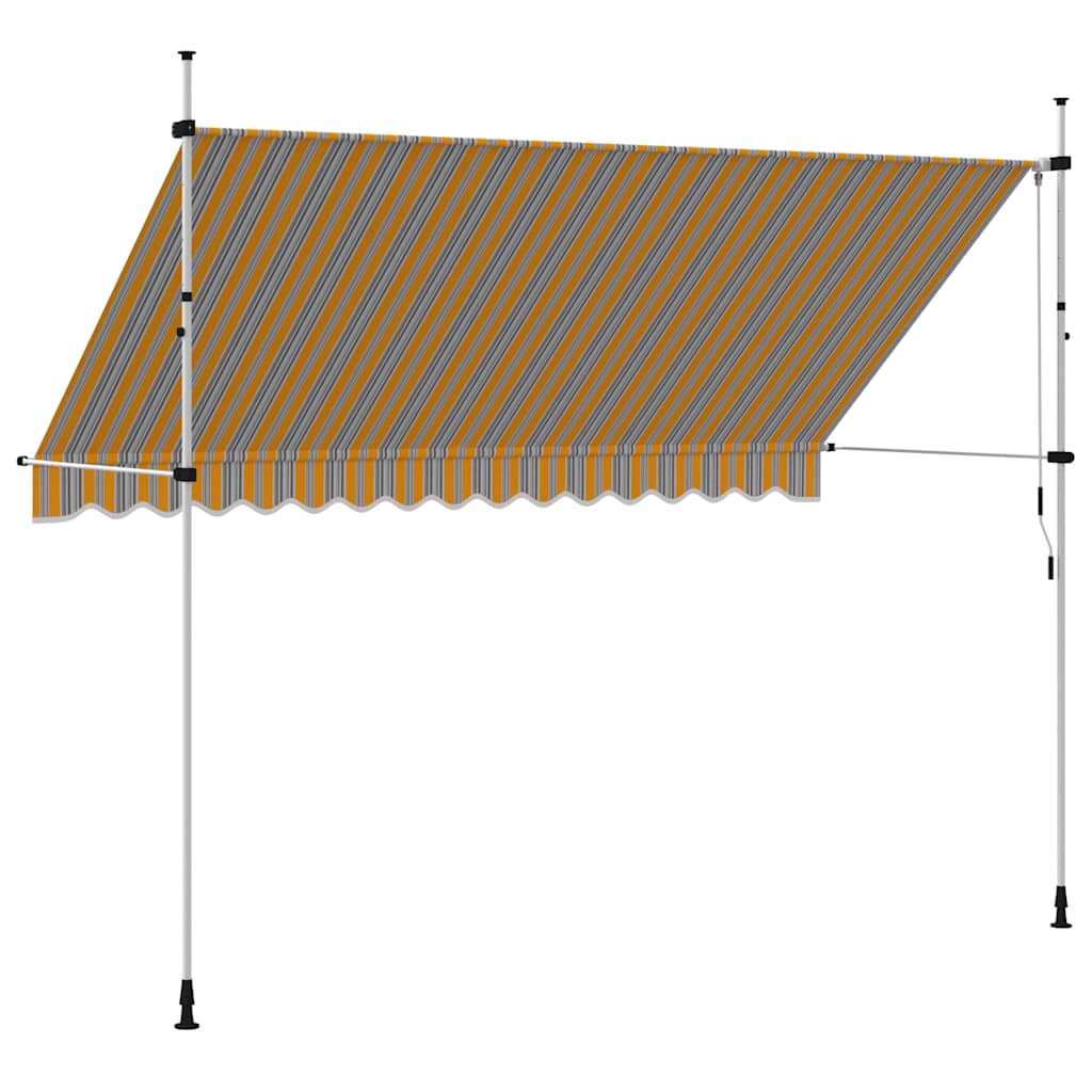 Tenda na ručno uvlačenje 350 cm žuto-plava prugasta
