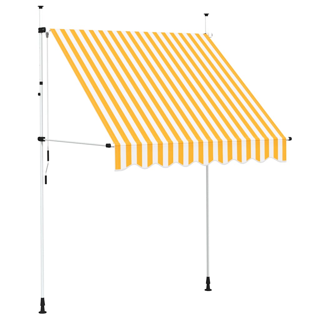 Tenda na ručno uvlačenje 200 cm narančasto-bijela prugasta