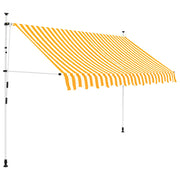 Tenda na ručno uvlačenje 250 cm narančasto-bijela prugasta
