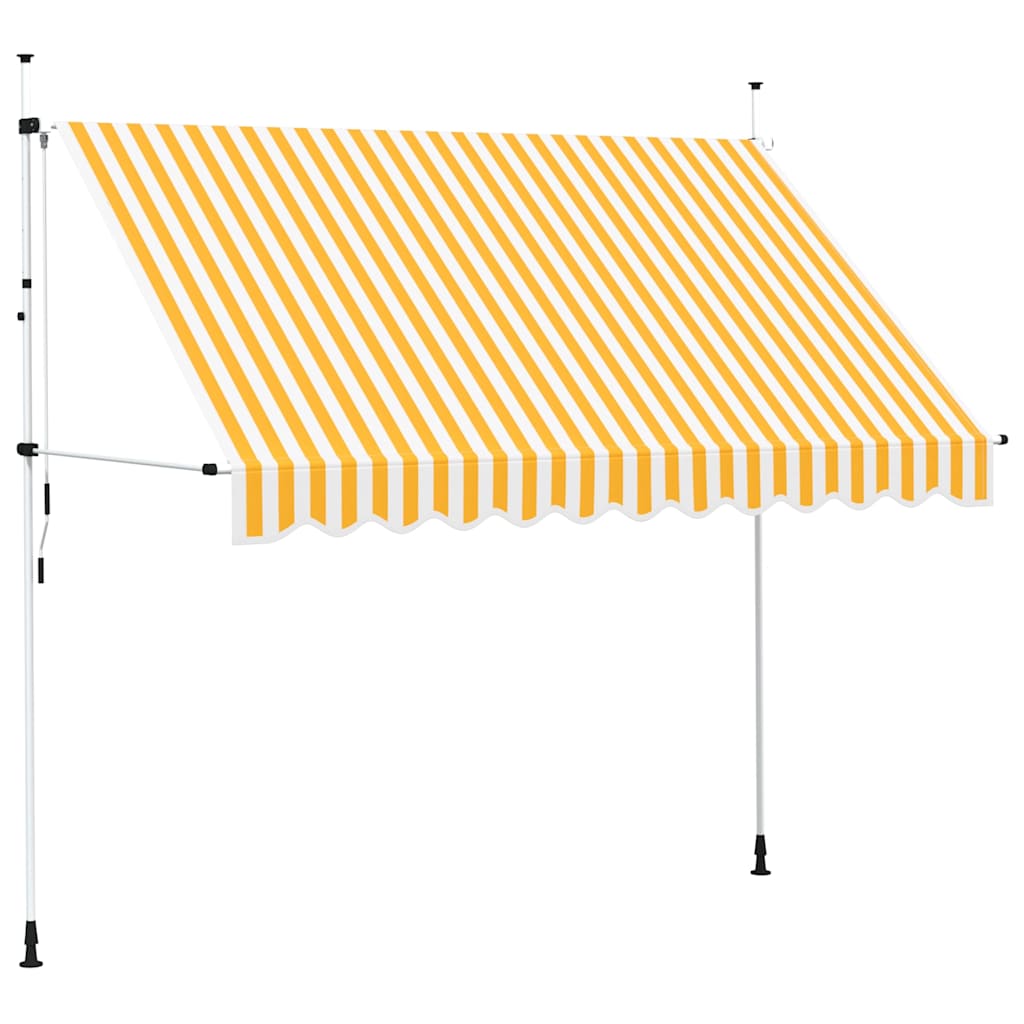 Tenda na ručno uvlačenje 300 cm narančasto-bijela prugasta