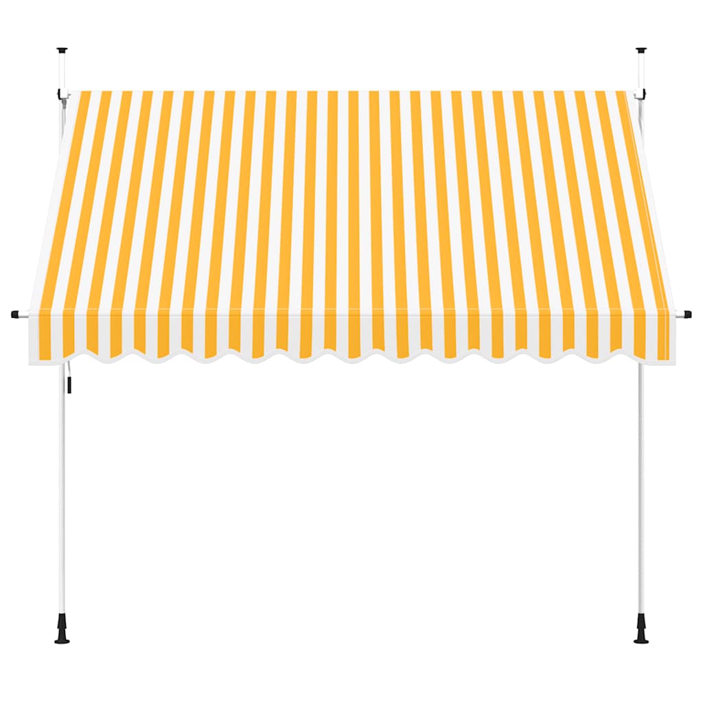 Tenda na ručno uvlačenje 300 cm narančasto-bijela prugasta