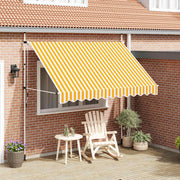 Tenda na ručno uvlačenje 300 cm narančasto-bijela prugasta