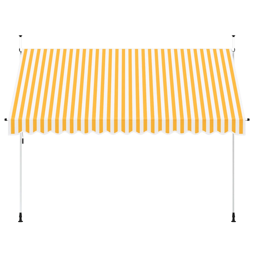 Tenda na ručno uvlačenje 350 cm narančasto-bijela prugasta