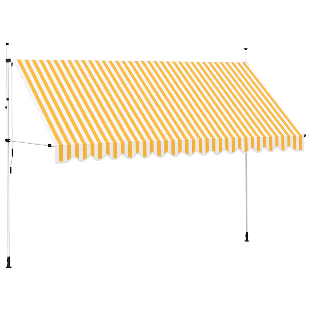 Tenda na ručno uvlačenje 400 cm narančasto-bijela prugasta