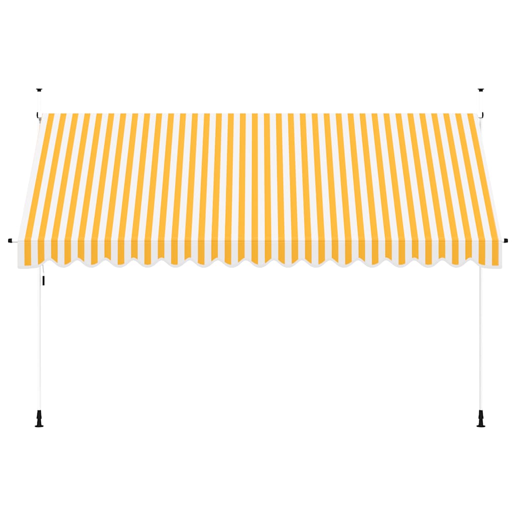 Tenda na ručno uvlačenje 400 cm narančasto-bijela prugasta