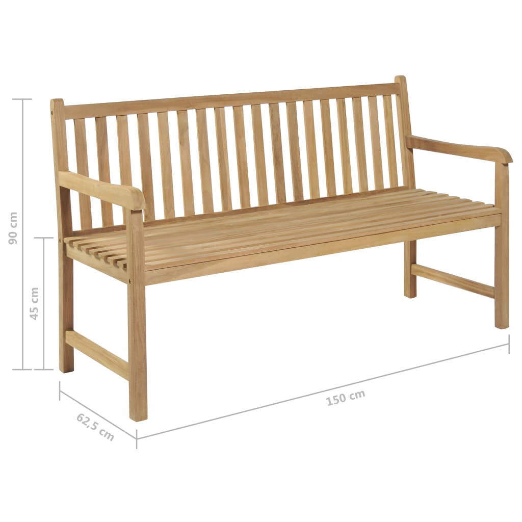 Vrtna klupa 150 cm od tikovine