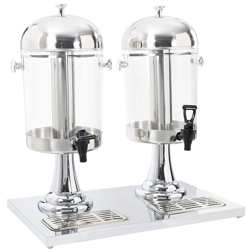 Dvostruki Dispenzer za Sok Nehrđajući Čelik 2 x 8 L