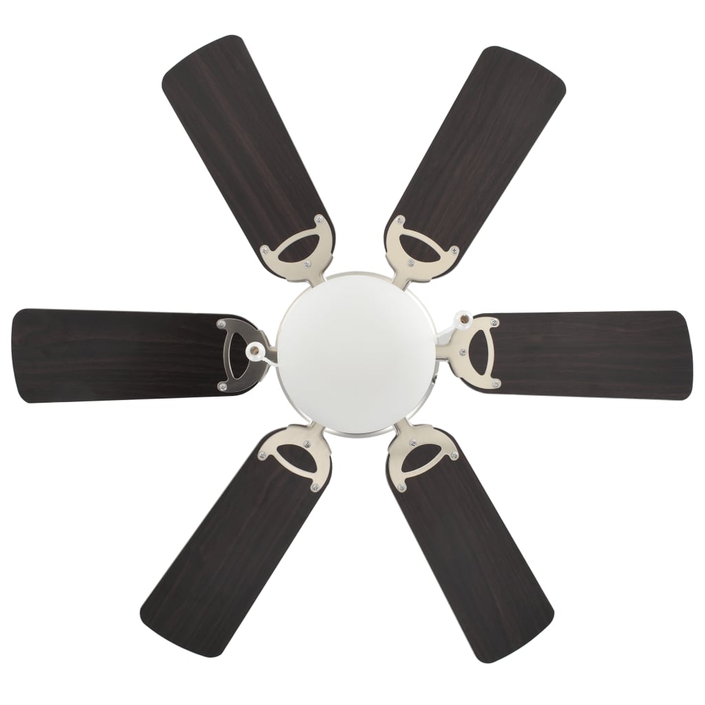 Ukrasni stropni ventilator sa svjetlom 82 cm tamnosmeđi