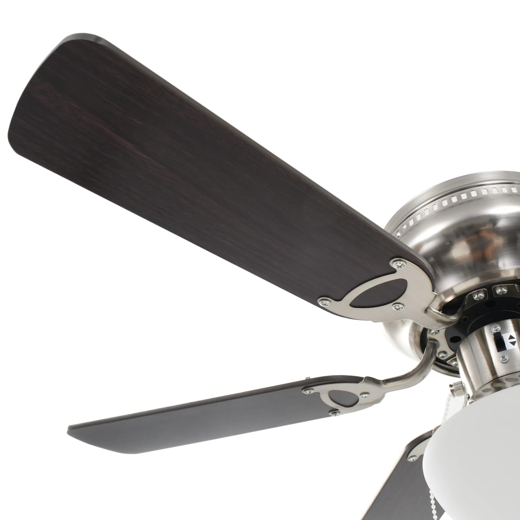 Ukrasni stropni ventilator sa svjetlom 82 cm tamnosmeđi