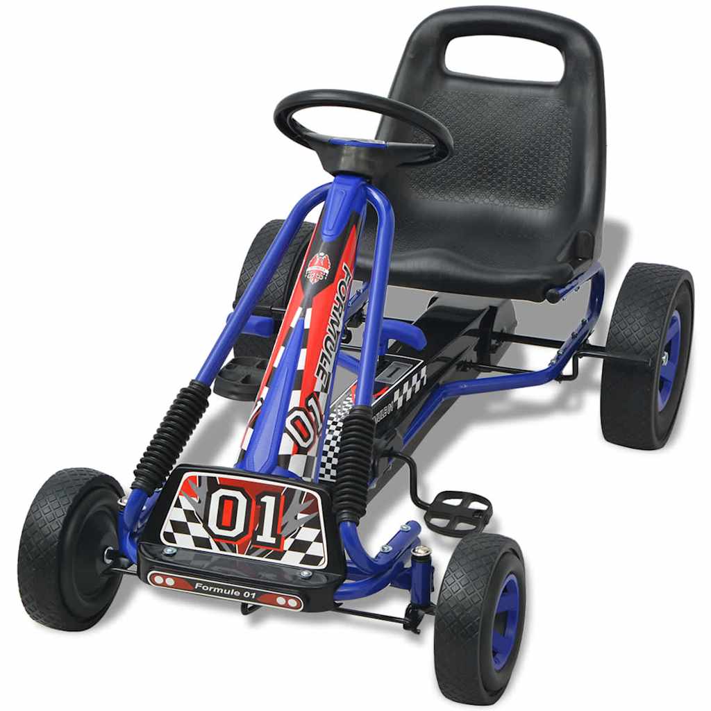 Go Kart s Pedalama i Podesivim Sjedalom Plavi