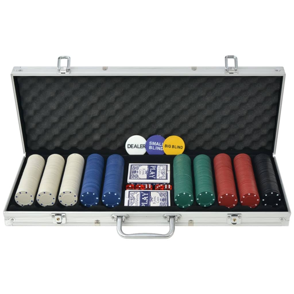 Set za Poker s 500 Žetona Aluminijum