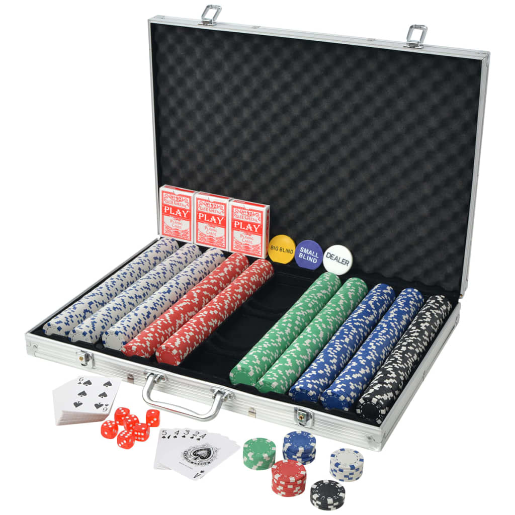 Set za Poker s 1000 Žetona Aluminijum