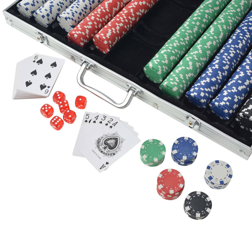 Set za Poker s 1000 Žetona Aluminijum