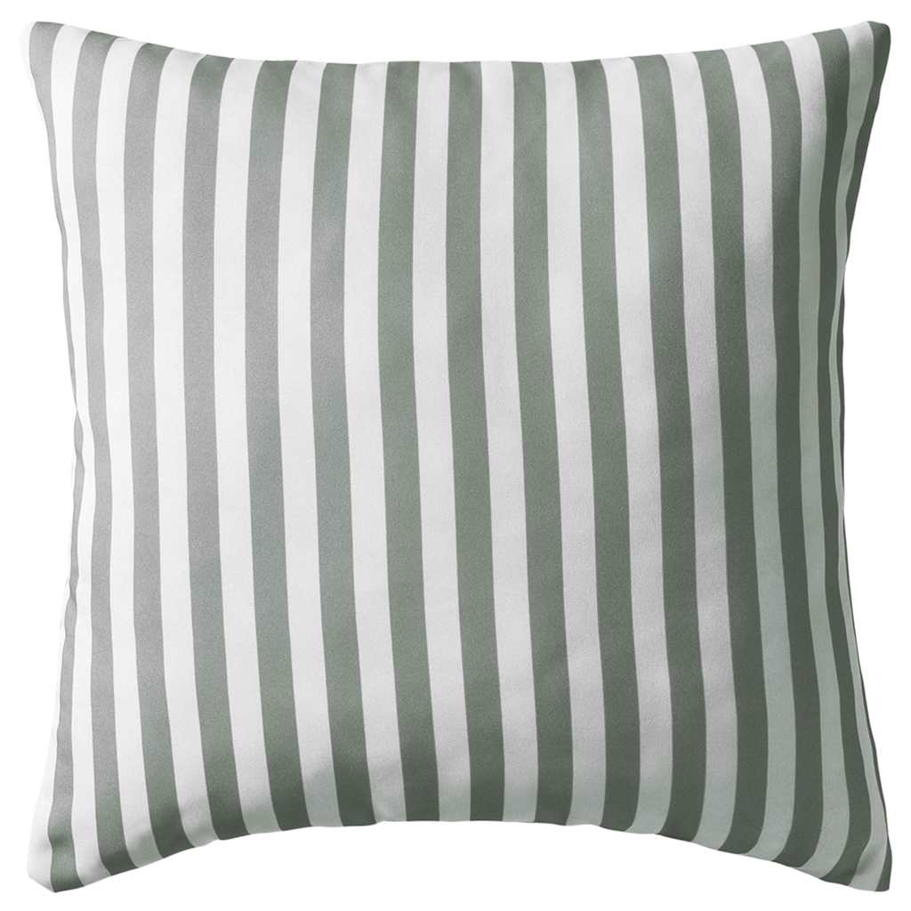 Vrtni jastuci s prugastim uzorkom 2 kom 45 x 45 cm sivi