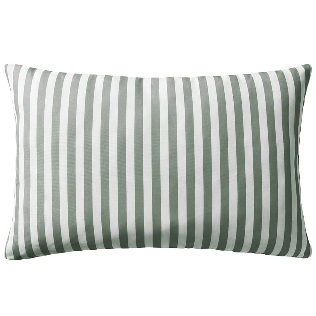 Vrtni jastuci s prugastim uzorkom 2 kom 60 x 40 cm sivi