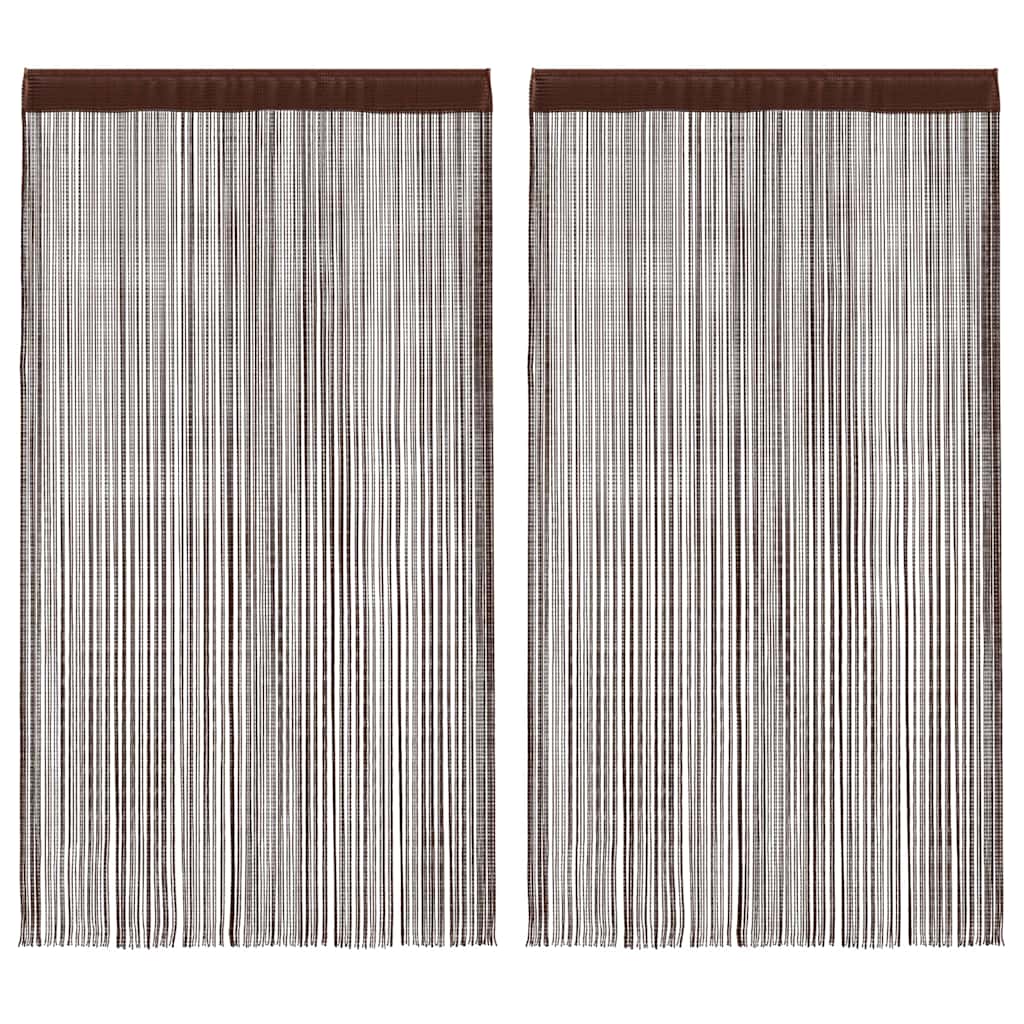 Končane Zavjese 2 kom 140x250 cm Smeđe