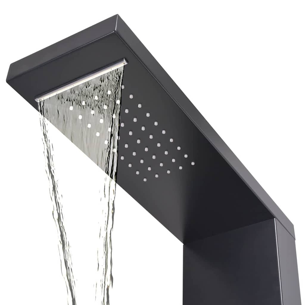 Panel Sustav za Tuširanje Aluminijski Mat Crni