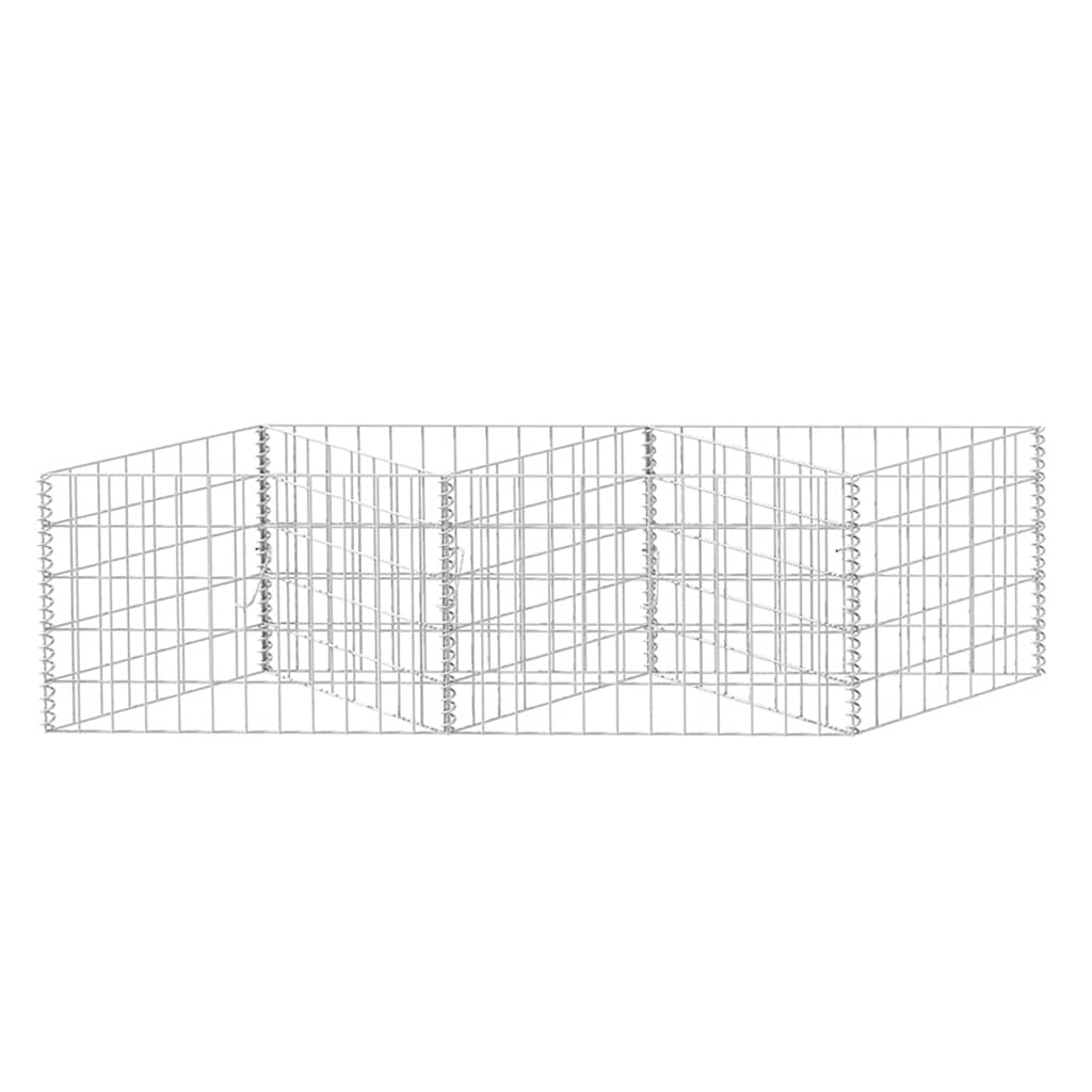 Gabionska košara od pocinčanog čelika 120 x 30 x 50 cm