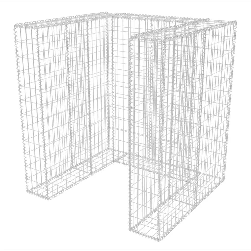 Gabionska ograda za kantu za otpad od čelika 110 x 100 x 120 cm