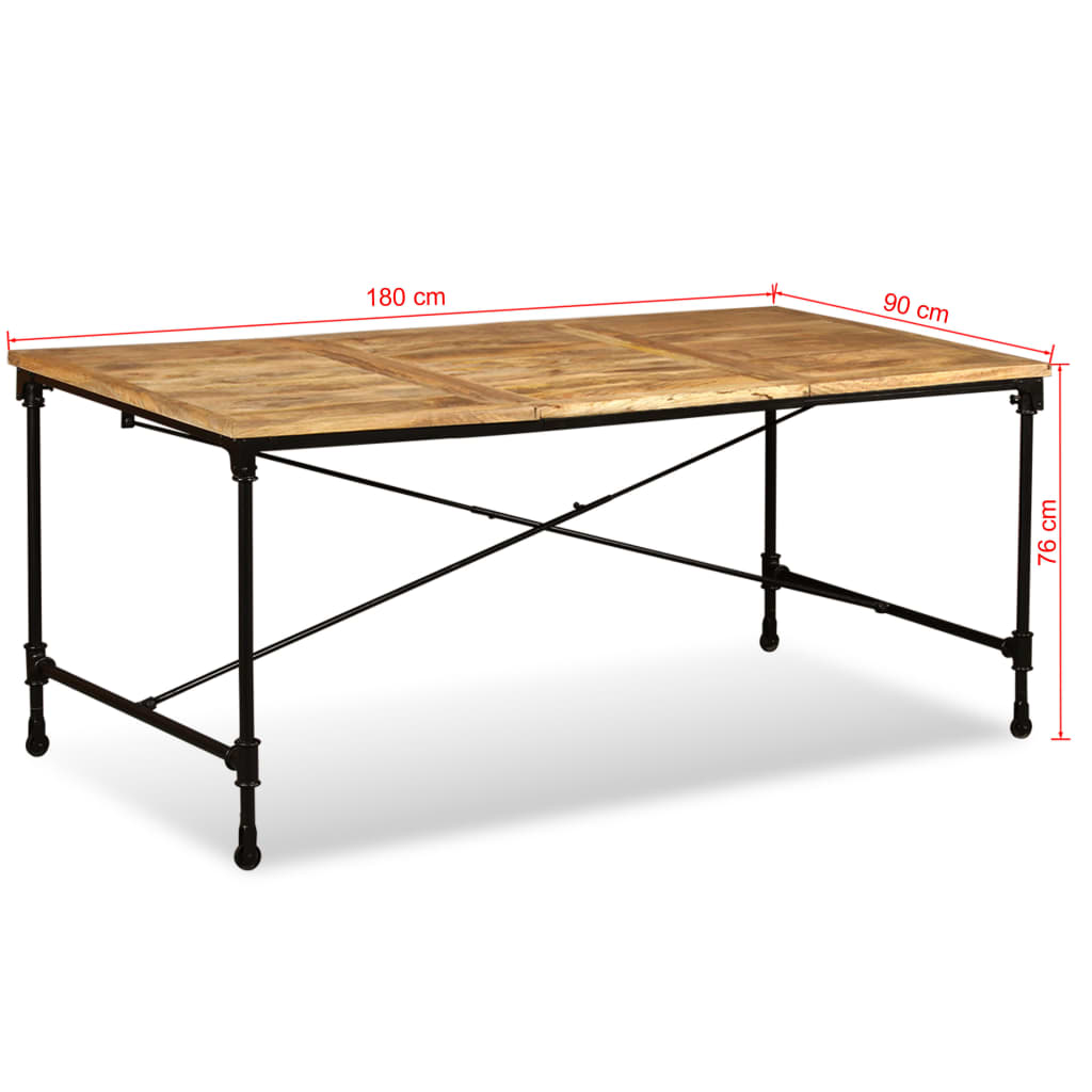 Blagovaonski Stol Masivno Drvo Manga 180 cm