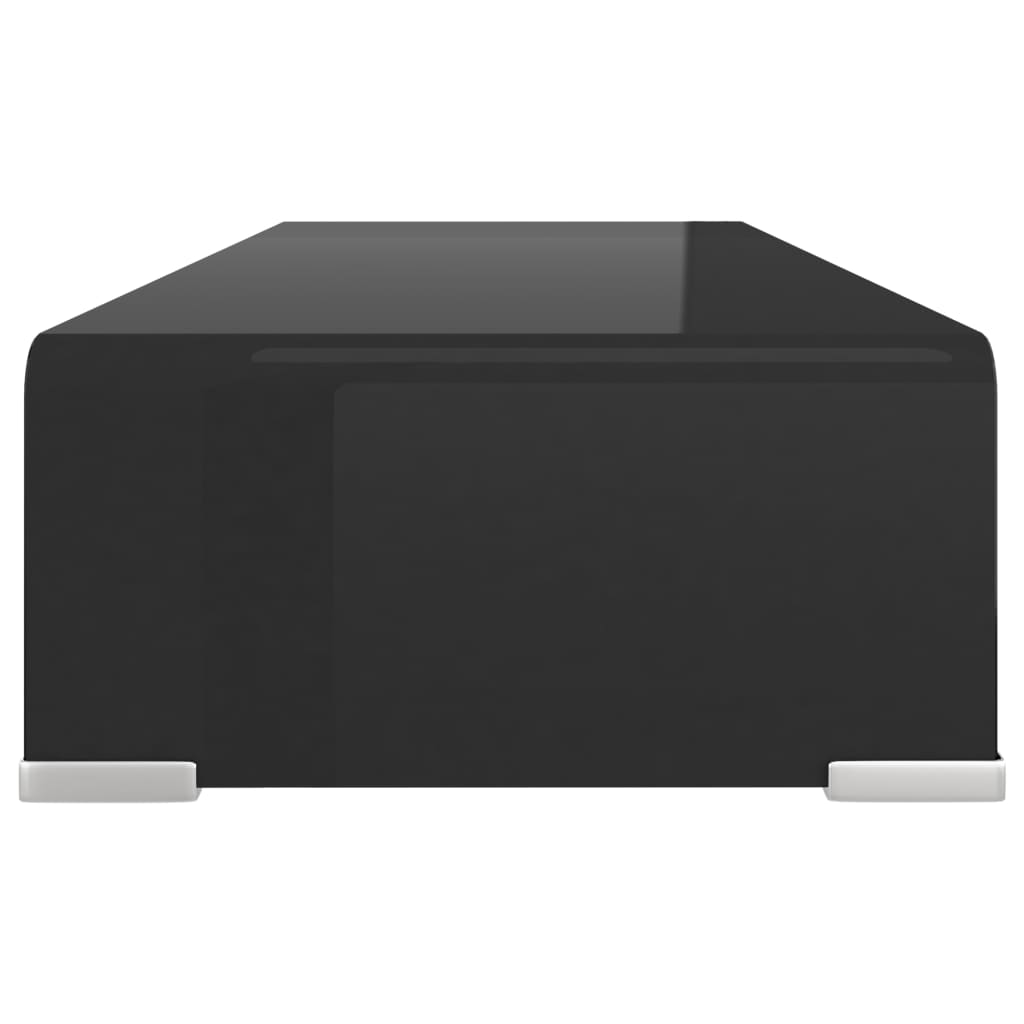 Stalak za TV/Monitor Staklo Crni 60x25x11 cm