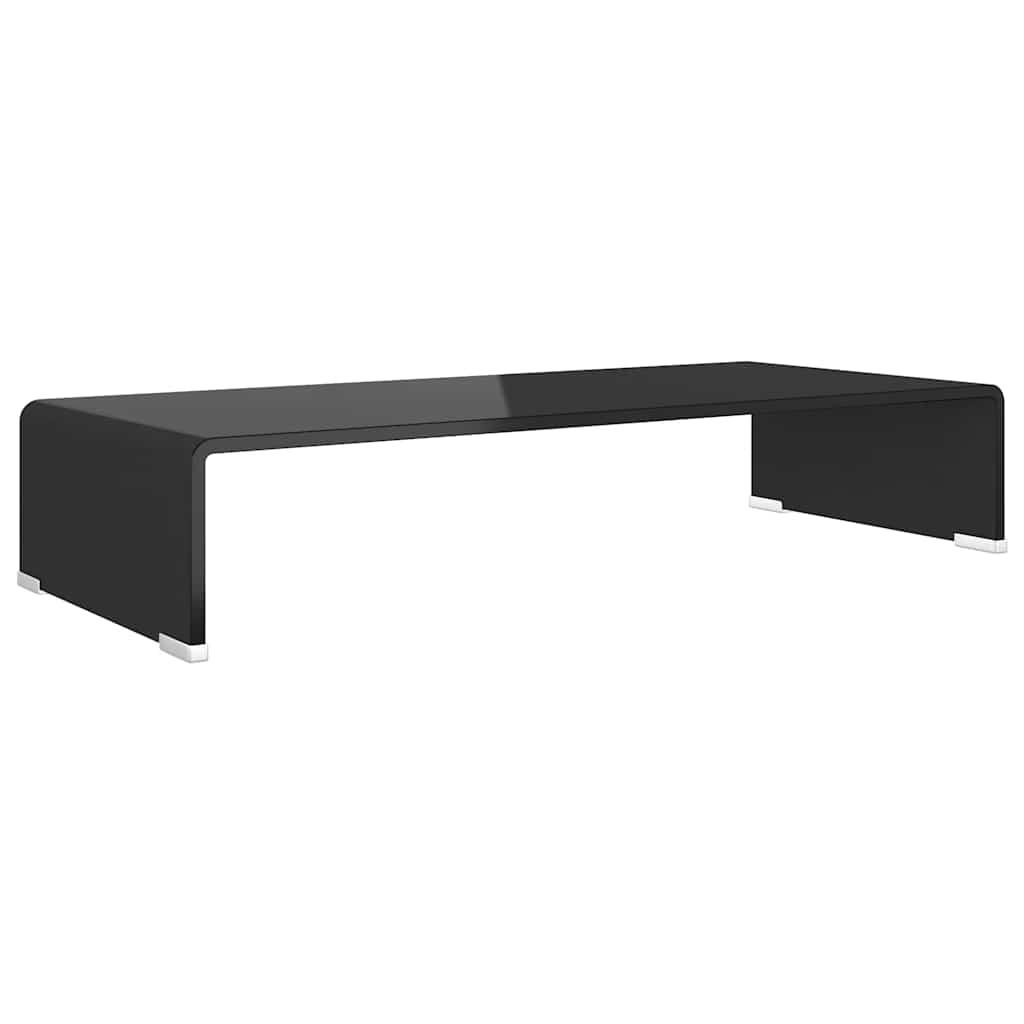 Stalak za TV/Monitor Stakleni Crni 70x30x13 cm
