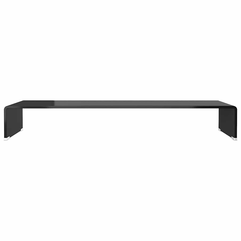Stalak za TV /Monitor Prozirno Staklo Crni 90x30x13 cm