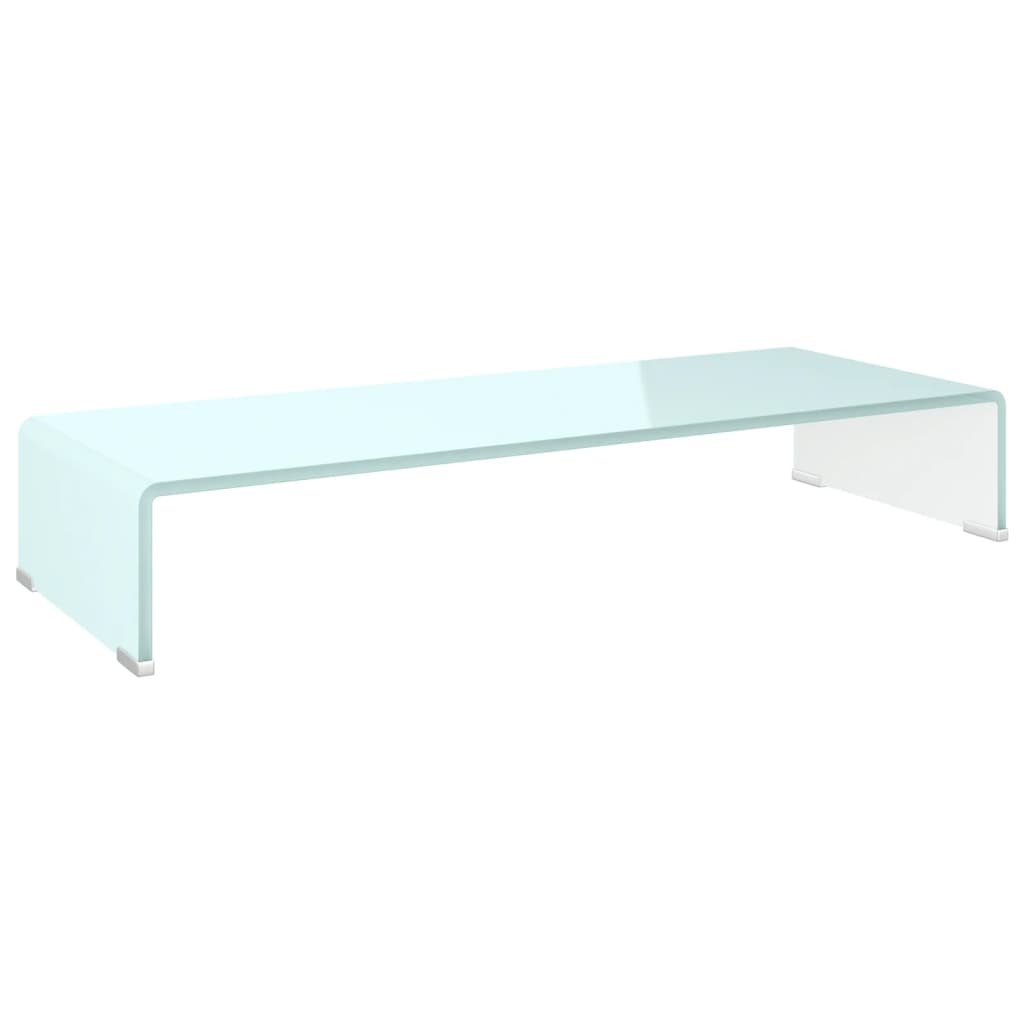 Stalak za TV/monitor stakleni zeleni 80 x 30 x 13 cm