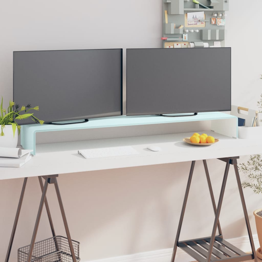 Stalak za TV/monitor stakleni zeleni 120 x 30 x 13 cm