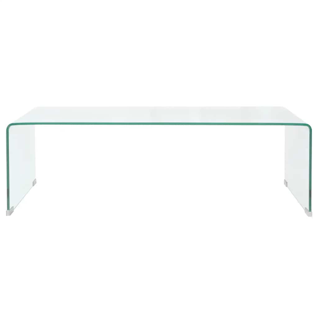 Stolić za kavu od kaljenog stakla 98 x 45 x 30 cm prozirni