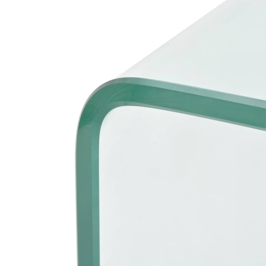 Stolić za kavu od kaljenog stakla 98 x 45 x 30 cm prozirni