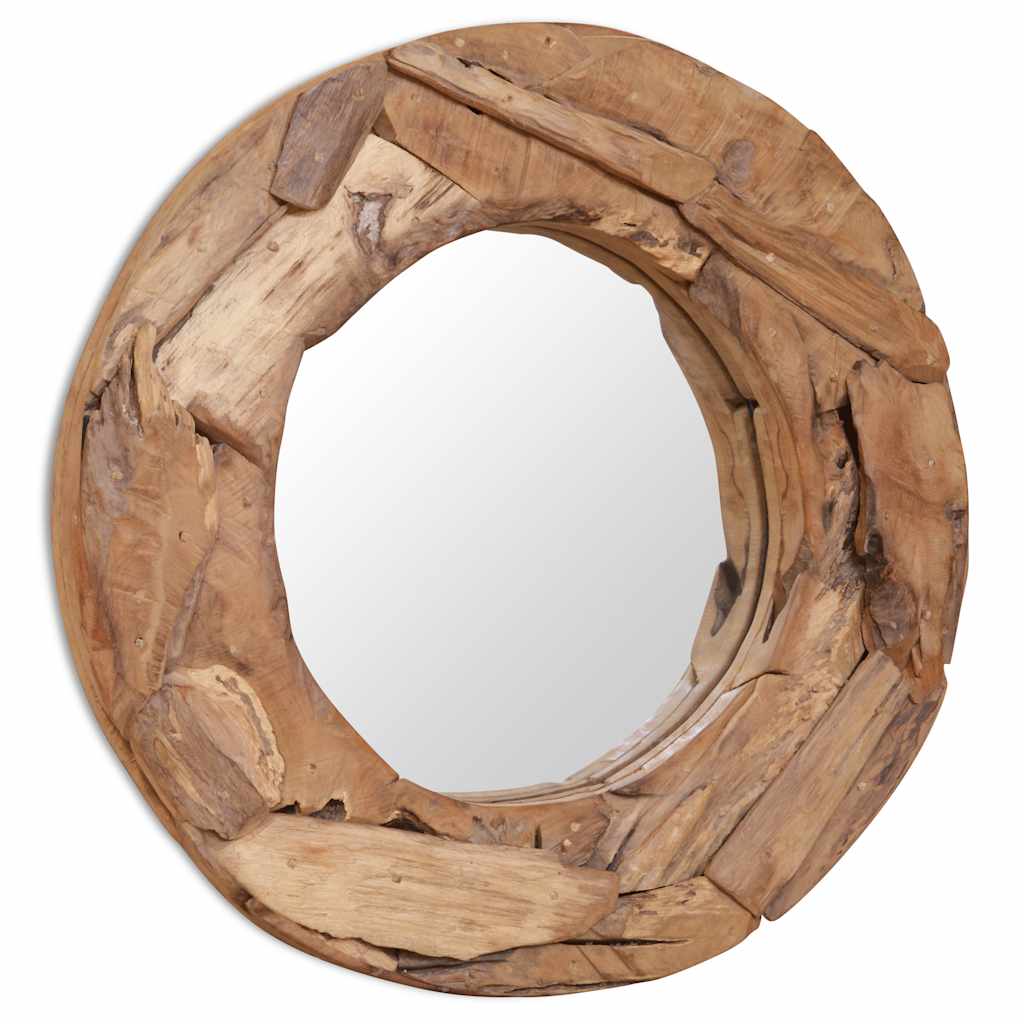 Ukrasno Ogledalo od Tikovine 60 cm Okruglo