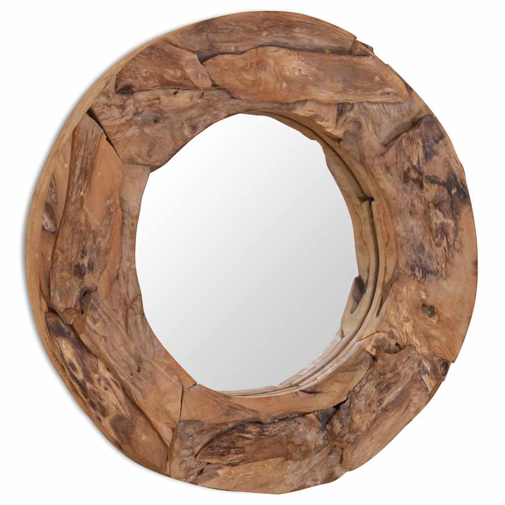 Ukrasno Ogledalo od Tikovine 60 cm Okruglo
