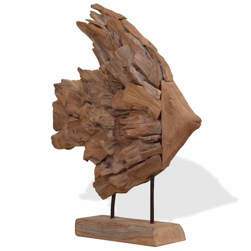 Riba Skulptura od tikovine 40x12x57 cm