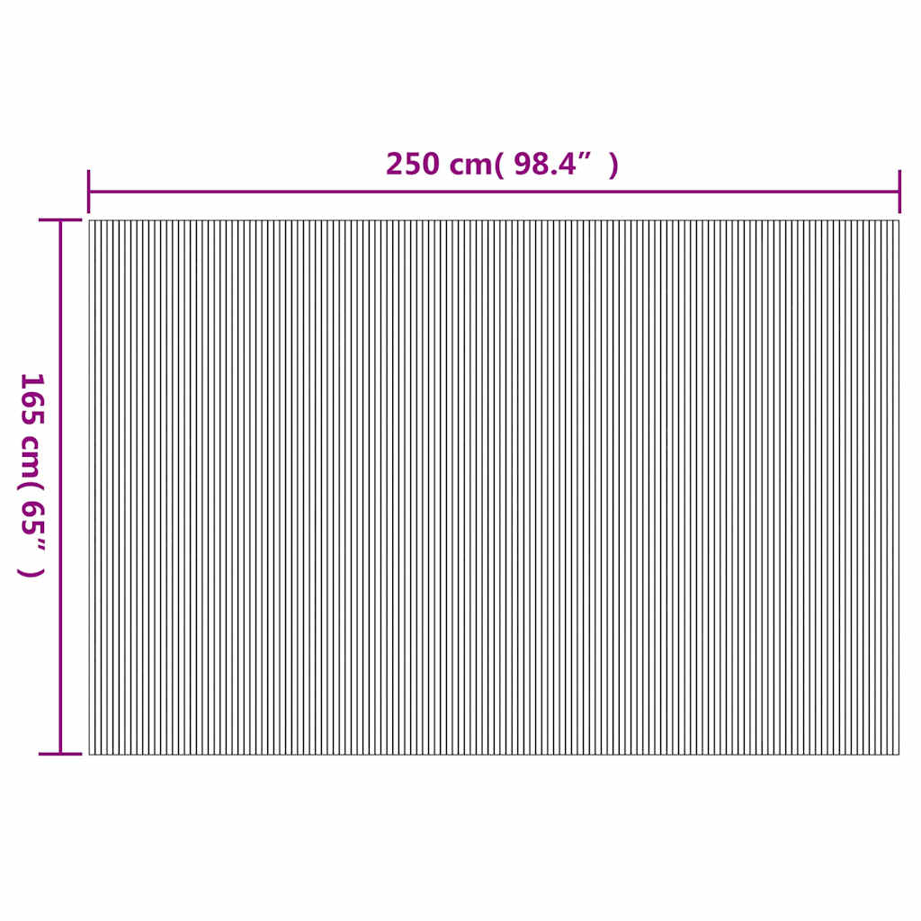 Sobna Pregrada od bambusa siva širina 250 cm visina 165 cm