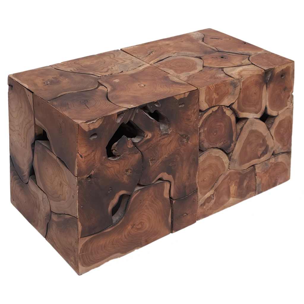 Stolci 2 kom smeđi 40x40x45 cm od masivne tikovine