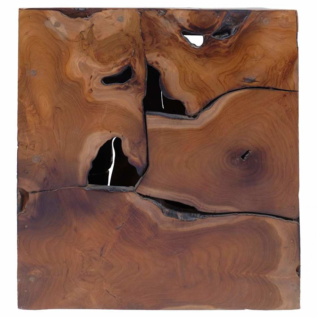 Stolci 2 kom smeđi 40x40x45 cm od masivne tikovine