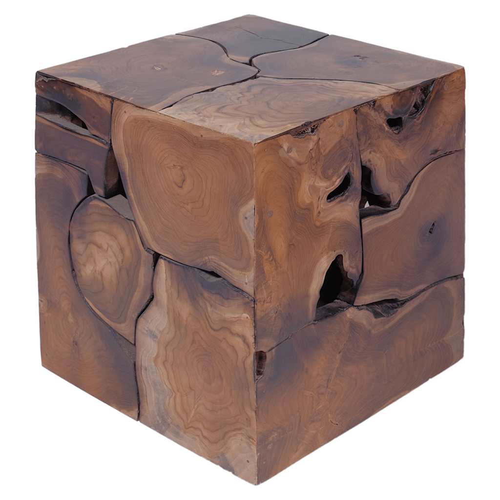 Stolci 4 kom smeđi 40x40x45 cm od masivne tikovine