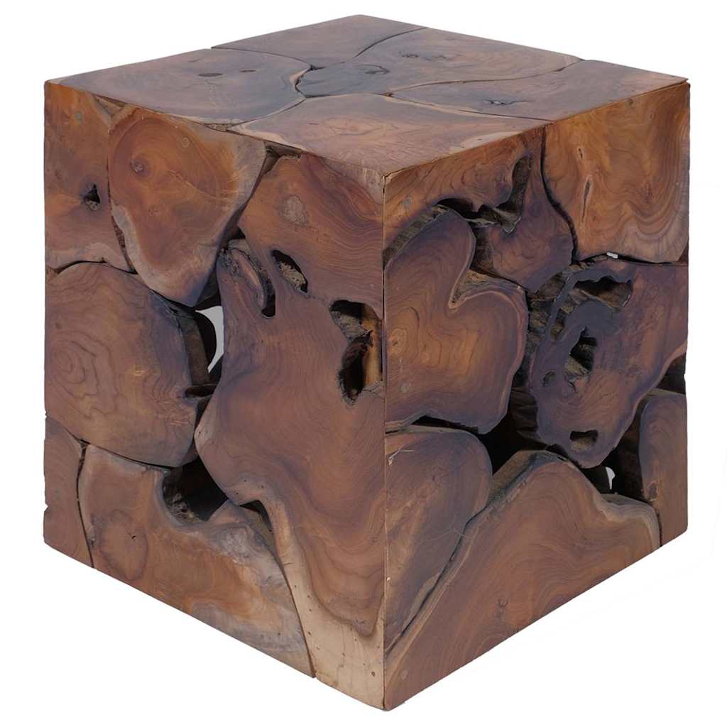 Stolci 4 kom smeđi 40x40x45 cm od masivne tikovine