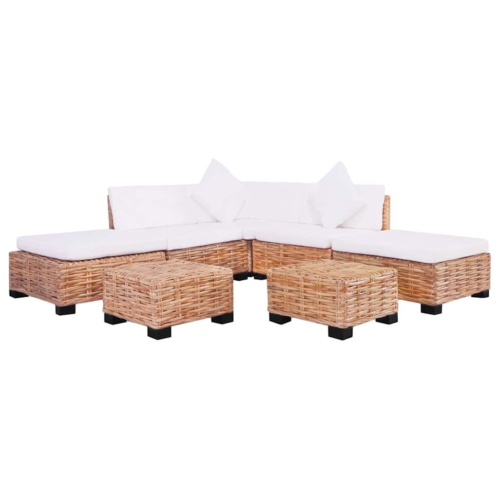 Sofa Set 18 kom Prirodni Ratan