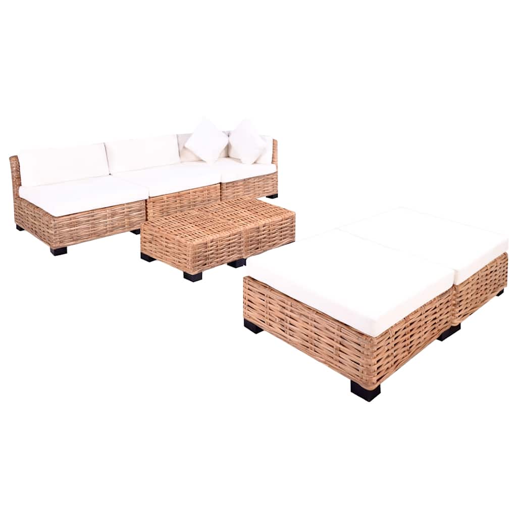 Sofa Set 18 kom Prirodni Ratan