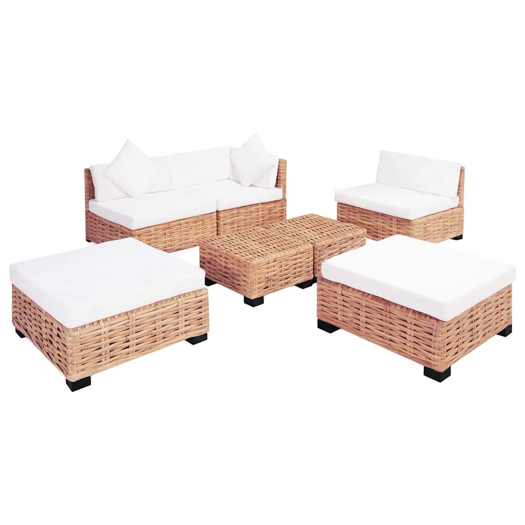 Sofa Set 18 kom Prirodni Ratan