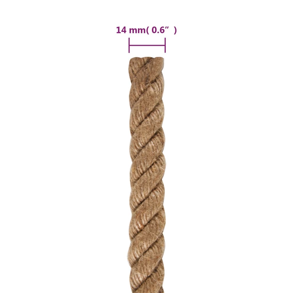 Uže od 100% Jute 14 mm 100 m