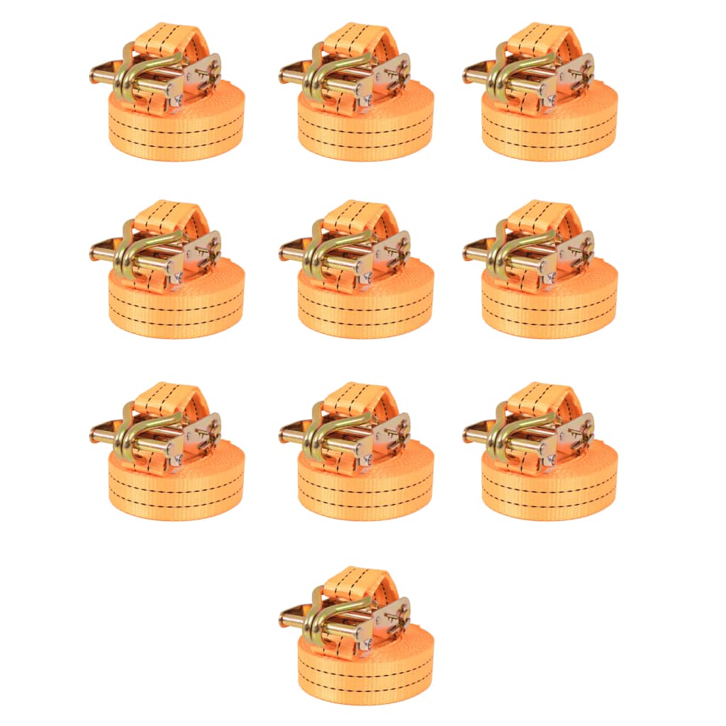 Trake za Vezanje Tereta 10 kom 1 Tona 6mx38mm Narančaste