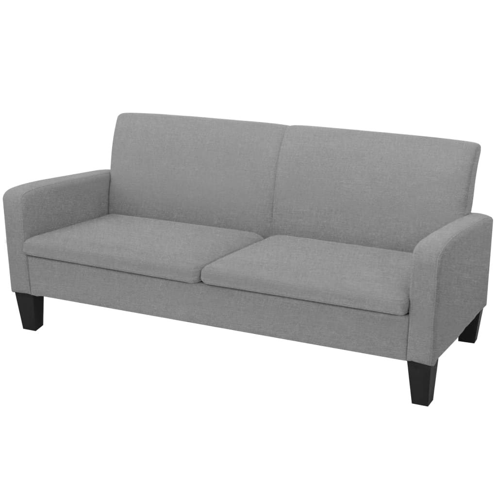 Kauč trosjed 180x65x76 cm svijetlo sivi