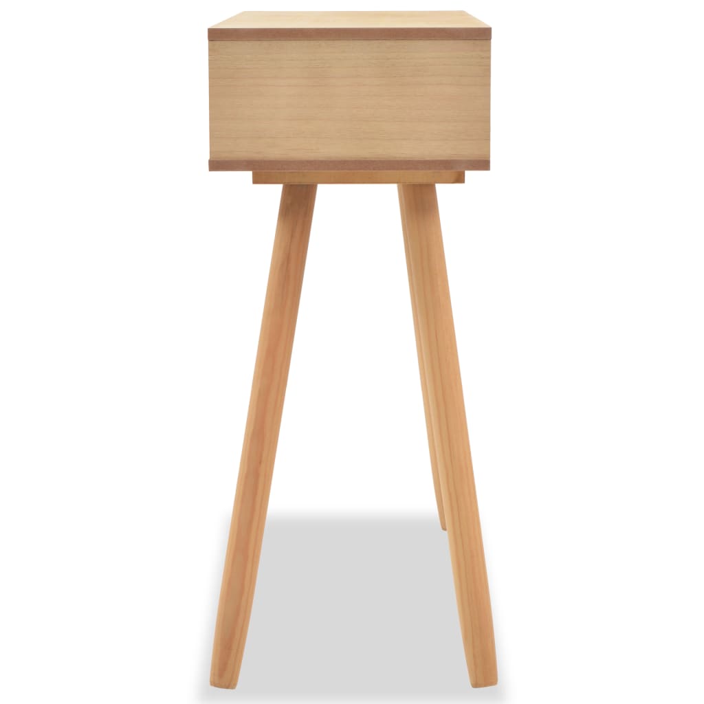 Konzolni Stol od Masivne Borovine 80x30x72 cm Smeđi