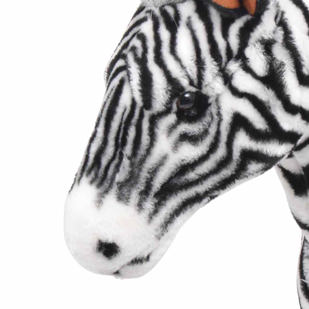 Samostojeća plišana zebra crno-bijela XXL
